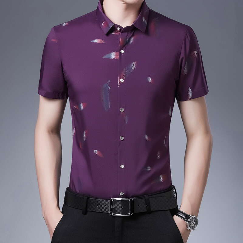 Ljetna muška košulja kratkih rukava Prozračna košulja koja se ne glača Cool i udobna majica kratkih rukava s isporukom