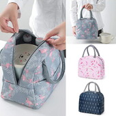 Pārnēsājama termiskā pusdienu soma, ūdensnecaurlaidīga, izolēta pusdienu kaste Bento maisiņš vakariņu izolācijas maisiņš Studentu sabiezināts flamingo pusdienu maisiņš