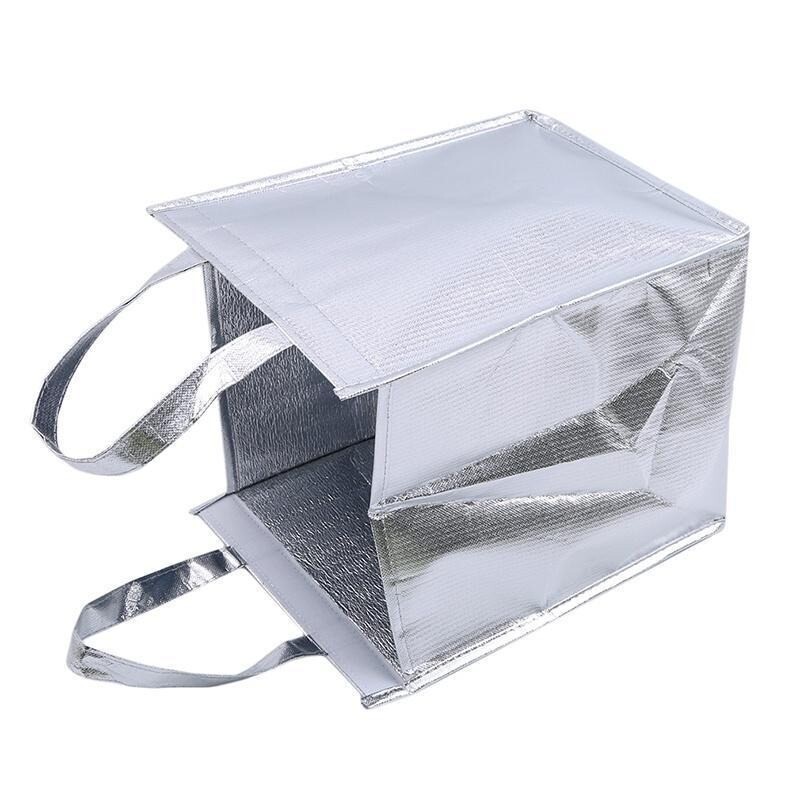 1 sac pliabil multifuncțional pentru izolarea prăjiturii, geantă de răcire din folie de aluminiu, impermeabilă, cutie termică, pungă de livrare pentru bucătărie de acasă