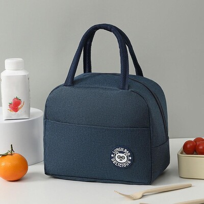 Pārnēsājams rāvējslēdzējs Lielas ietilpības termiskā pusdienu soma meitenēm pārtikas kastēm, izturīgas ūdensnecaurlaidīgas pusdienu kastes termiski izolētas tūrisma somas