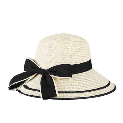 Pavasara un vasaras austa salmu cepure sieviešu daudzpusīga pludmales lielas malas priekšgala saules aizsargcepure Noble stila saules aizsargcepure