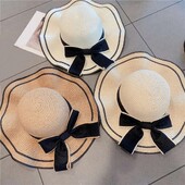 Ljetna plaža Slamnati šešir za zaštitu od sunca za žene, svježe lice Putna svestrana šešir za sunčanje Šešir sa suncobranom