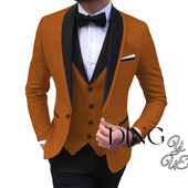 Klasiski vīriešu uzvalki, pēc pasūtījuma izgatavoti formāli vīriešu uzvalki ar vienu pogu kāzu līgavainis, slaidi pieguļoši smokingi, terno (jaka+bikses+veste)