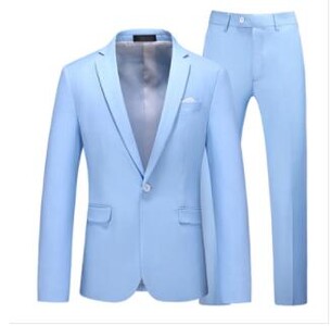 Karaliskais zils uzvalks, 2 daļīgs vīriešu komplekts, kāzu ballītes svinīga kleita, žakete un bikses, Āzijas izmērs, melns balts, dzeltens pelēks