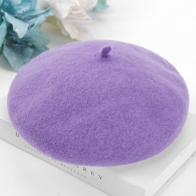 Auklas vilnas berete rudens un ziemas jauna ķirbju cepure mīļa mīksta meitene mazo lapu gleznotāja cepure berete берет 모자