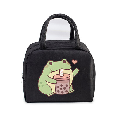 Prijenosne torbe za ručak s otisnutim svinjama brze hrane Žene Muškarci Toplinska izolacija Kutija za ručak Torba za pohranu Crtići Djeca Bento torba za ručak