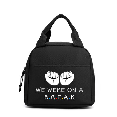 Skolotāju drukāšanas pusdienu soma Draugi TV šovs brīvā dabā pikniks Ēdienu soma sievietēm vīriešiem liela ietilpība pārnēsājama viegla pusdienu rokassomiņa