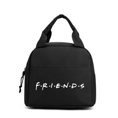 Skolotāju drukāšanas pusdienu soma Draugi TV šovs brīvā dabā pikniks Ēdienu soma sievietēm vīriešiem liela ietilpība pārnēsājama viegla pusdienu rokassomiņa