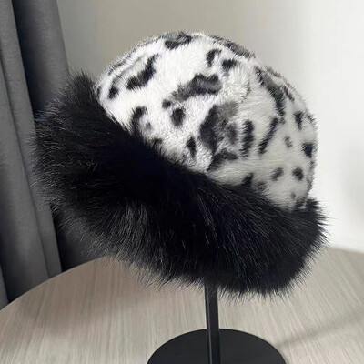 2025Nou șapcă de blană pentru femei, pălărie de blană, șapcă de protecție pentru urechi, de lux, iarnă, pălărie mongolă, din pluș, pufos, călărie, șapcă caldă