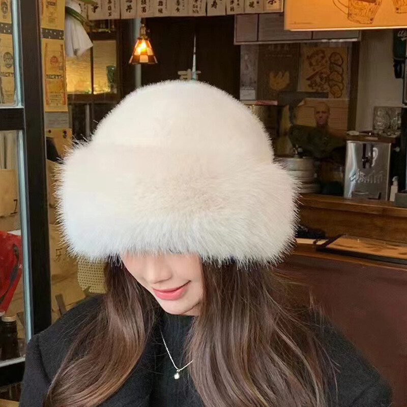 2025Nou șapcă de blană pentru femei, pălărie de blană, șapcă de protecție pentru urechi, de lux, iarnă, pălărie mongolă, din pluș, pufos, călărie, șapcă caldă