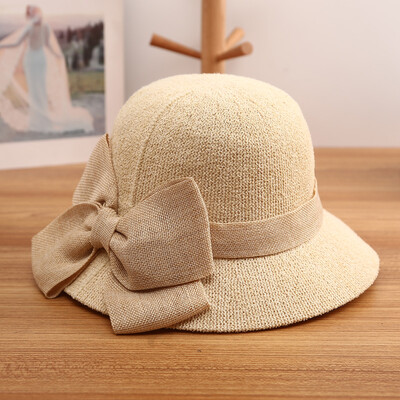 Modni ljetni 2021. Ženski šešir od slame Mašna Ručno izrađen slamnati šešir sklopivi roditelj-dijete panama šešir dječja plaža sunce vi