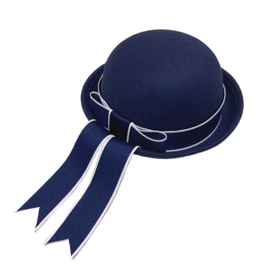 Modes japāņu stila filcs Fedora cepures kupols, mīksts Panamas vāciņš Eleganta, salda Bowknot kausa cepure rudens ziemai