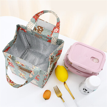 Чанта за обяд Fashion Ctue Cat Multicolor Cooler Bags Women Waterpr Hand Pack Thermal Breakfast Box Portable Picnic Travel