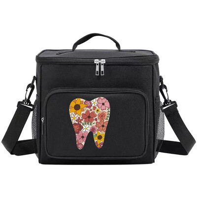 Organizator termic Geantă de prânz Geantă de prânz Genți izolate Cutie frigorifică pentru depozitare umăr de camping Geantă de prânz pentru bărbați și femei Seria de dinți