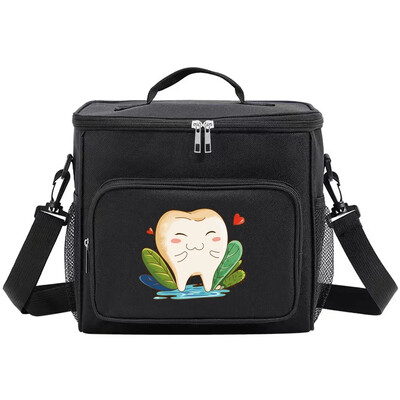 Organizator termic Geantă de prânz Geantă de prânz Genți izolate Cutie frigorifică pentru depozitare umăr de camping Geantă de prânz pentru bărbați și femei Seria de dinți