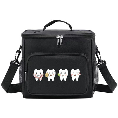 Organizator termic Geantă de prânz Geantă de prânz Genți izolate Cutie frigorifică pentru depozitare umăr de camping Geantă de prânz pentru bărbați și femei Seria de dinți