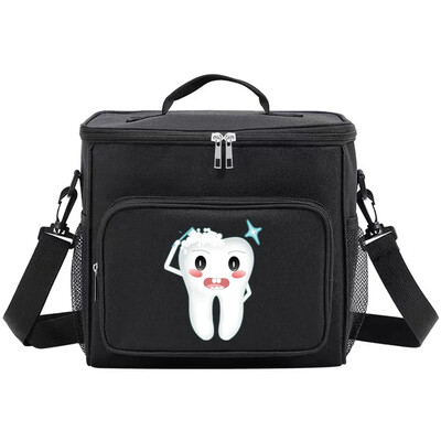 Organizator termic Geantă de prânz Geantă de prânz Genți izolate Cutie frigorifică pentru depozitare umăr de camping Geantă de prânz pentru bărbați și femei Seria de dinți