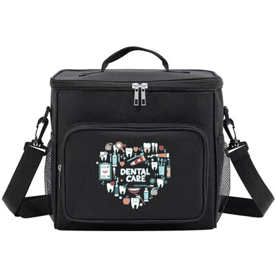 Organizator termic Geantă de prânz Geantă de prânz Genți izolate Cutie frigorifică pentru depozitare umăr de camping Geantă de prânz pentru bărbați și femei Seria de dinți