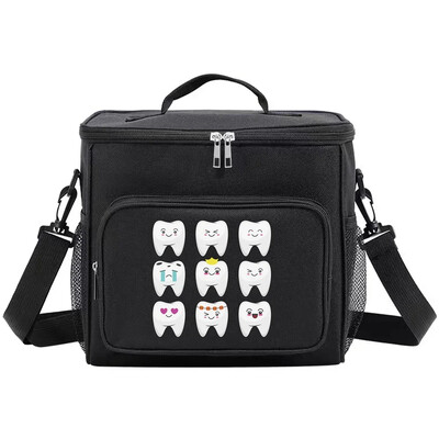 Organizator termic Geantă de prânz Geantă de prânz Genți izolate Cutie frigorifică pentru depozitare umăr de camping Geantă de prânz pentru bărbați și femei Seria de dinți