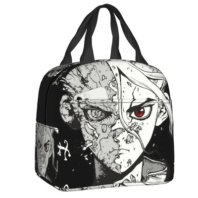 Geantă de prânz izolată personalizată Senku Ishigami Dr Stone pentru camping, călătorii, Japonia Anime, răcitor termic rezistent la scurgeri, cutie Bento, femei, copii