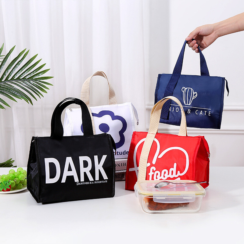 Pārnēsājami karikatūru pusdienu maisiņi biroja studentiem Ērta siltumizolācijas pusdienu kastes soma Svaiga dzesētāja maisiņš pārtikas Bento satur