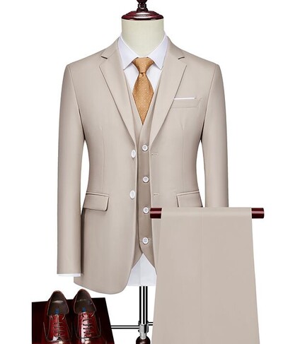 Seturi pentru bărbați verde smarald, costume de afaceri ocazional de culoare solidă / pentru bărbați, cu un singur buton, sacouri, haină, vestă, pantaloni, pantaloni