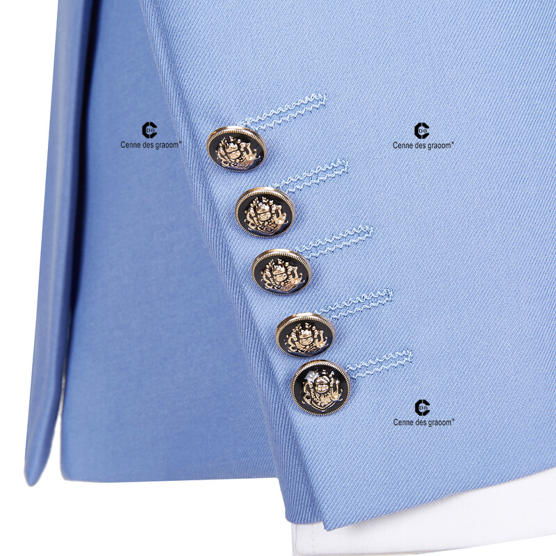 Cenne Des Graoom 2024. gada debeszils vīriešu uzvalks ar divrindu, divu gabalu komplektu, slaids, augstas kvalitātes kāzu ballīšu biroja ikdienas kostīms