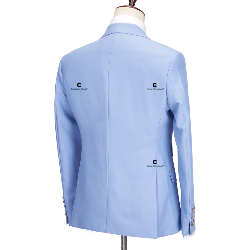 Cenne Des Graoom 2024. gada debeszils vīriešu uzvalks ar divrindu, divu gabalu komplektu, slaids, augstas kvalitātes kāzu ballīšu biroja ikdienas kostīms