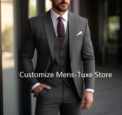 Costume pentru bărbați mov Blazer elegant Terno de înaltă calitate, jachetă 3 piese, pantaloni, set de vestă, ținute de afaceri Costum Homme Slim Fit 2024