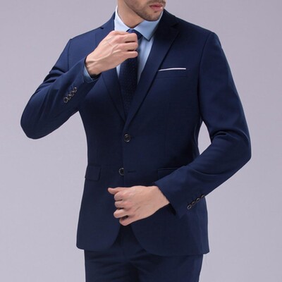 1 set pantaloni blazer de culoare uni guler răsturnat mânecă lungă slim fit doi nasturi costum formal pentru nuntă banchet bal