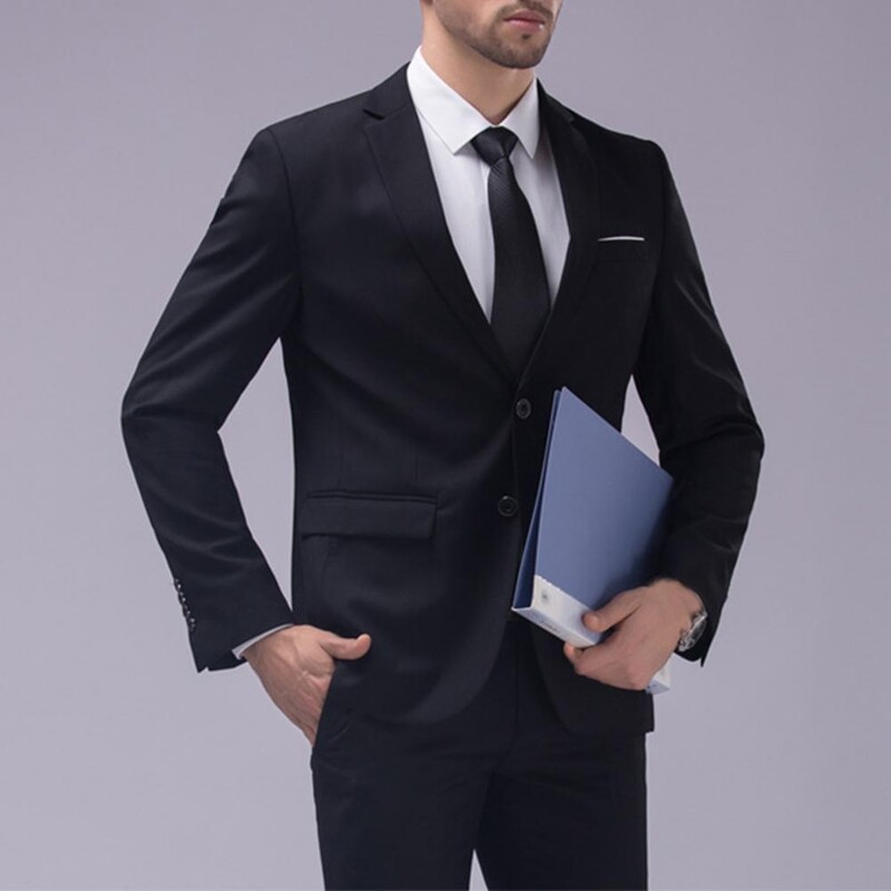 1 set pantaloni blazer de culoare uni guler răsturnat mânecă lungă slim fit doi nasturi costum formal pentru nuntă banchet bal