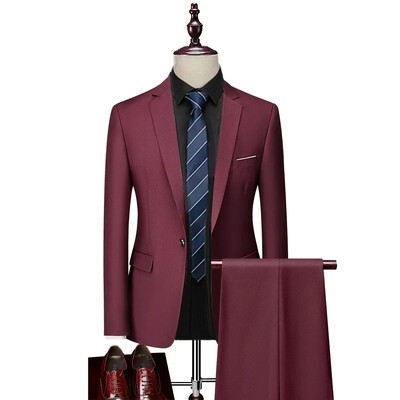 Vīriešu biznesa 3 gabalu uzvalku komplekti / vīriešu līgavainis kāzu bankets vienkrāsains augstas klases pielāgots liela izmēra zīmola bleizeri jaka mētelis