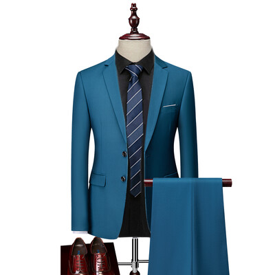 Vīriešu biznesa 3 gabalu uzvalku komplekti / vīriešu līgavainis kāzu bankets vienkrāsains augstas klases pielāgots liela izmēra zīmola bleizeri jaka mētelis
