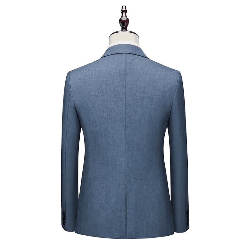 Jachetă + vestă + pantaloni / 2023 Costum subțire pentru bărbați de înaltă calitate. Formal de afaceri mire rochie socială de nuntă, albastru gri, smoking casual de înaltă calitate