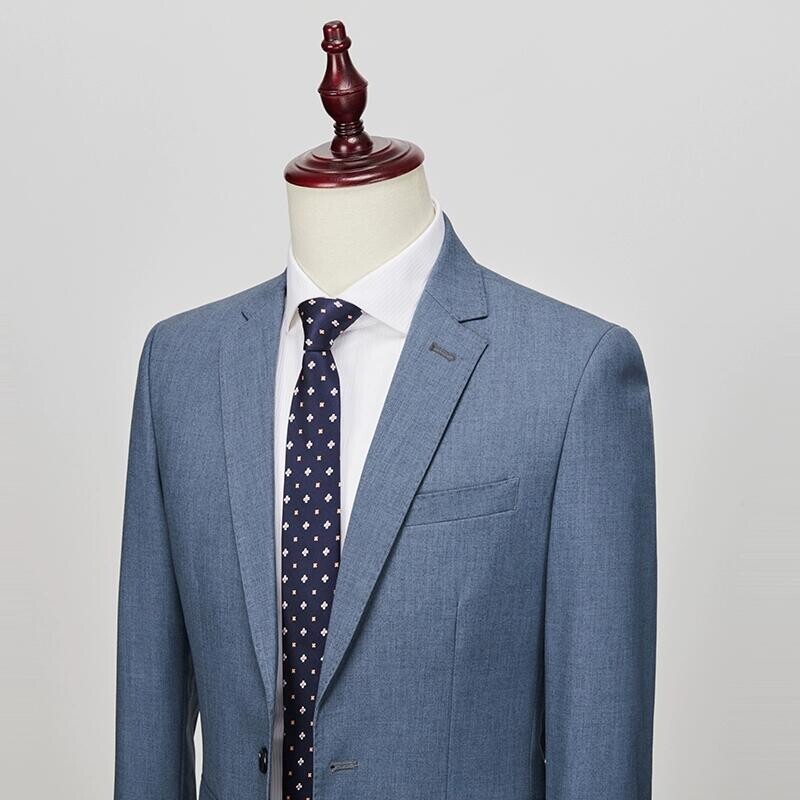 Jachetă + vestă + pantaloni / 2023 Costum subțire pentru bărbați de înaltă calitate. Formal de afaceri mire rochie socială de nuntă, albastru gri, smoking casual de înaltă calitate