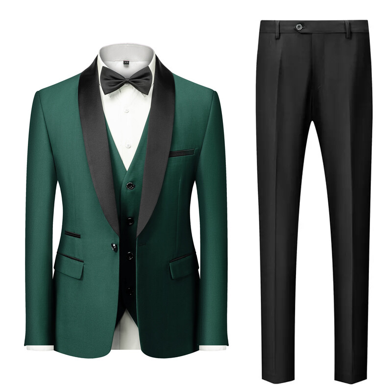 Jachetă M-6XL Vestă Pantaloni Culoare uni Costum formal de birou pentru bărbați de afaceri Rochie de mireasă de petrecere Blazer Vestă Pantaloni Tuxedo
