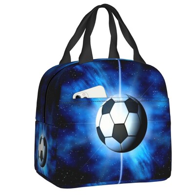 Soccer Splatz torba za ručak za žene Nogometni uzorak, prijenosni hladnjak, toplinski izolirana kutija za ručak, višenamjenska Bento kutija za hranu
