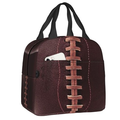 Soccer Splatz torba za ručak za žene Nogometni uzorak, prijenosni hladnjak, toplinski izolirana kutija za ručak, višenamjenska Bento kutija za hranu