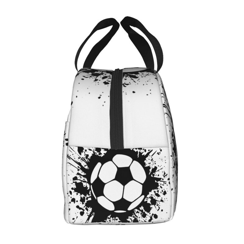 Soccer Splatz torba za ručak za žene Nogometni uzorak, prijenosni hladnjak, toplinski izolirana kutija za ručak, višenamjenska Bento kutija za hranu