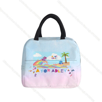 A for Adley Unicorn Термоизолирана кутия за обяд Rainbow Tote Cooler Ръчна чанта Bento Pouch Контейнер за вечеря Училищна чанта за съхранение на храна