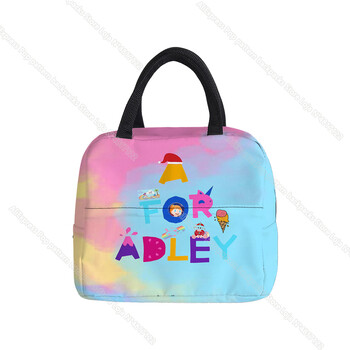 A for Adley Unicorn Термоизолирана кутия за обяд Rainbow Tote Cooler Ръчна чанта Bento Pouch Контейнер за вечеря Училищна чанта за съхранение на храна