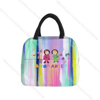 A for Adley Unicorn Термоизолирана кутия за обяд Rainbow Tote Cooler Ръчна чанта Bento Pouch Контейнер за вечеря Училищна чанта за съхранение на храна