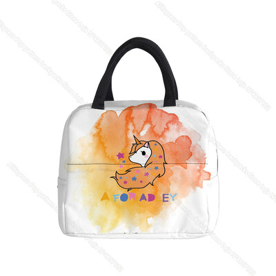 A pentru Adley Unicorn Cutie de prânz termoizolată Curcubeu Tote Cooler Geanta de mână Bento Husă Container pentru cină Geantă de depozitare a alimentelor pentru școală