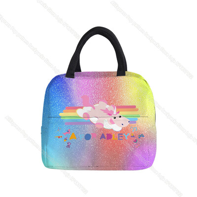 A pentru Adley Unicorn Cutie de prânz termoizolată Curcubeu Tote Cooler Geanta de mână Bento Husă Container pentru cină Geantă de depozitare a alimentelor pentru școală