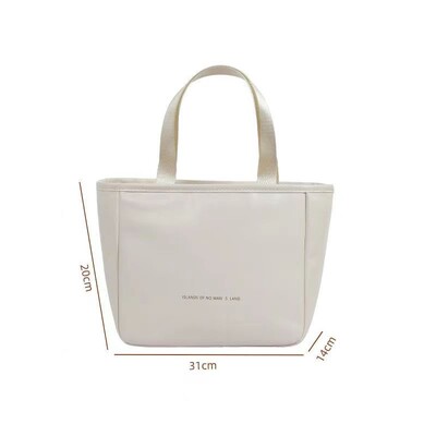 Geantă termică pentru prânz din PU 2024, geantă de depozitare cutie de prânz, răcitor cu peliculă de aluminiu, pentru birou, în aer liber, pentru picnic, saci de izolare pentru fete