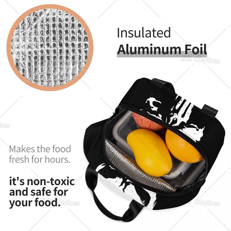 Vintage Skeleton Punishers Skull izolată cutie de prânz geantă termică rezistentă la scurgeri pentru bărbați, femei, copii, excursie de lucru, picnic