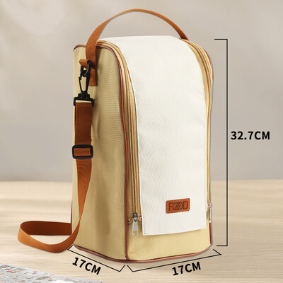 Noua geantă rotundă termică pentru cutie de prânz, geantă termoizolată impermeabilă pentru alimente pentru copii, să păstreze proaspăt genți de umăr, mai rece, pungă portabilă de depozitare bento