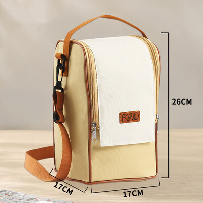 Noua geantă rotundă termică pentru cutie de prânz, geantă termoizolată impermeabilă pentru alimente pentru copii, să păstreze proaspăt genți de umăr, mai rece, pungă portabilă de depozitare bento