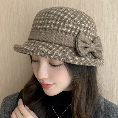 Pălărie de top pentru femei, toamnă iarnă, groasă, caldă, laminată, din pânză, șapcă de pescar de înaltă calitate, pălărie de bazin de lână