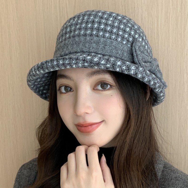 Pălărie de top pentru femei, toamnă iarnă, groasă, caldă, laminată, din pânză, șapcă de pescar de înaltă calitate, pălărie de bazin de lână